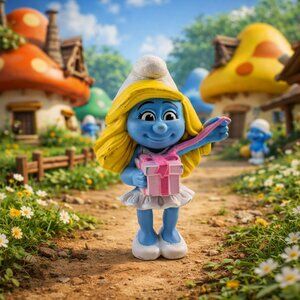 Smurfette McDonald’s 2013 Figure – Peyo Smurfs Toy with Gift